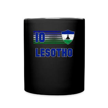 Lesotho - Tasse einfarbig - Schwarz - Vorne