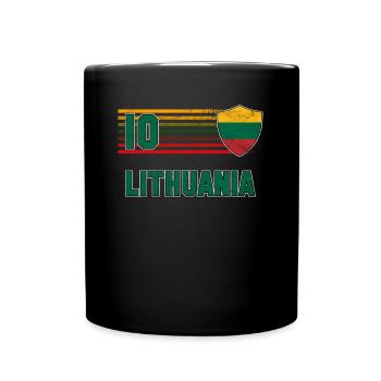 Litauen - Tasse einfarbig - Schwarz - Vorne