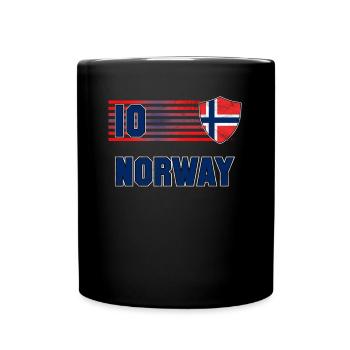 Norwegen - Tasse einfarbig - Schwarz - Vorne