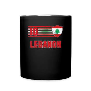 Libanon - Tasse einfarbig - Schwarz - Vorne