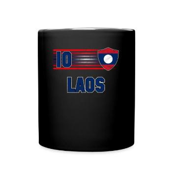 Laos - Tasse einfarbig - Schwarz - Vorne
