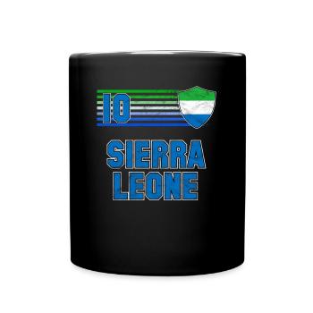 Sierra Leone - Tasse einfarbig - Schwarz - Vorne