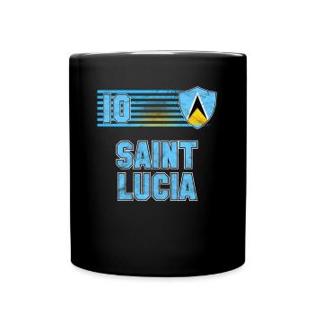 Sainte-Lucie - Mug uni - noir - Devant