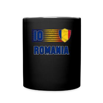 Rumänien - Tasse einfarbig - Schwarz - Vorne
