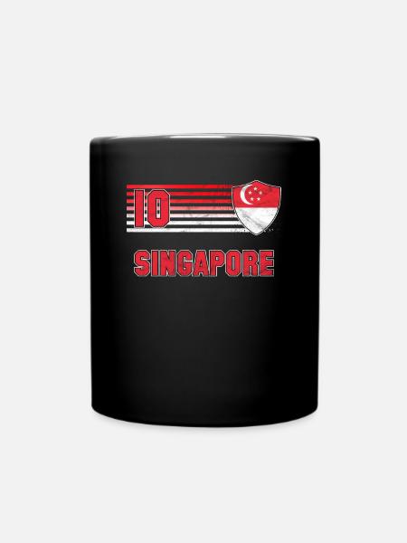 Singapur - Tasse einfarbig - Schwarz