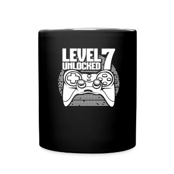 Gaming 7th Birthday 7 Years Gamer - Full Colour Mug - black - Front