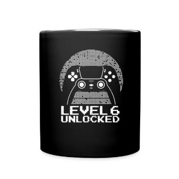 Gaming .6 Birthday 6 Years Gamer - Full Colour Mug - black - Front