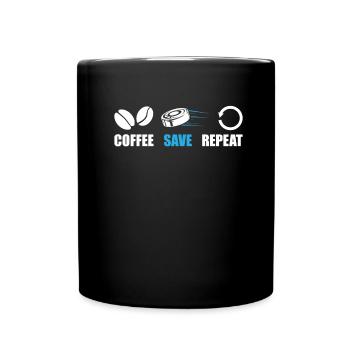 Eishockey Torwart Coffee - Tasse einfarbig - Schwarz - Vorne
