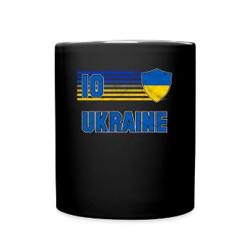 Ukraine - Tasse einfarbig - Schwarz - Vorne