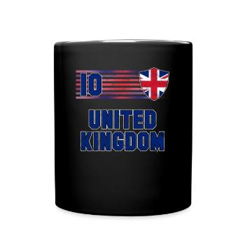 Großbritannien - Tasse einfarbig - Schwarz - Vorne