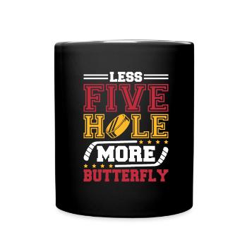 Eishockey Torwart - Tasse einfarbig - Schwarz - Vorne