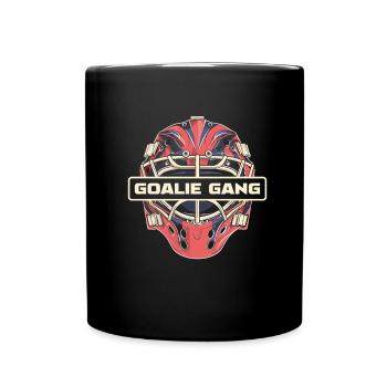 Eishockey Torwart Team Der Besten Freunde - Tasse einfarbig - Schwarz - Vorne