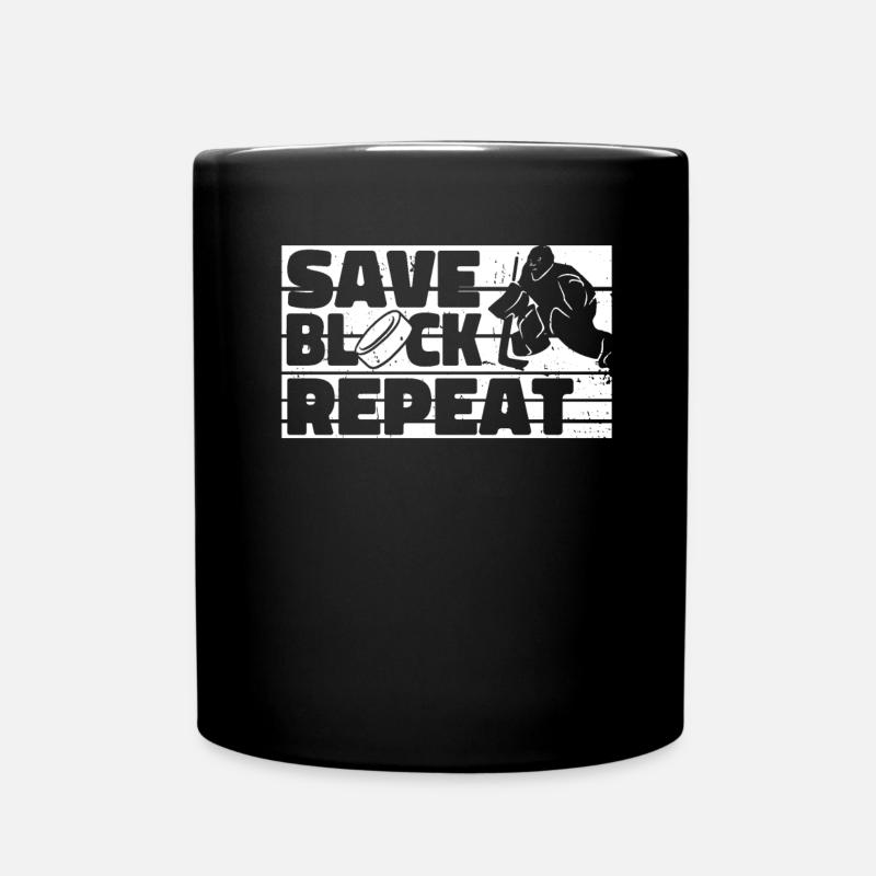 Eishockey Torwart - Tasse einfarbig - Schwarz