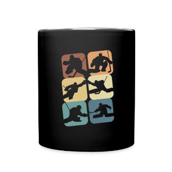 Gardien de but de hockey sur glace Arrêts du gardien de but - Mug uni - noir - Devant