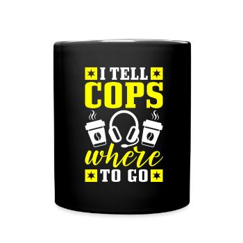 Emergency Call Control Center Operations Center - Full Colour Mug - black - Front