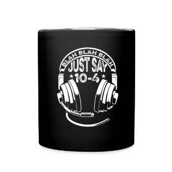 Notruf Leitstelle Einsatzzentrale Blah Blah Blah - Tasse einfarbig - Schwarz - Vorne
