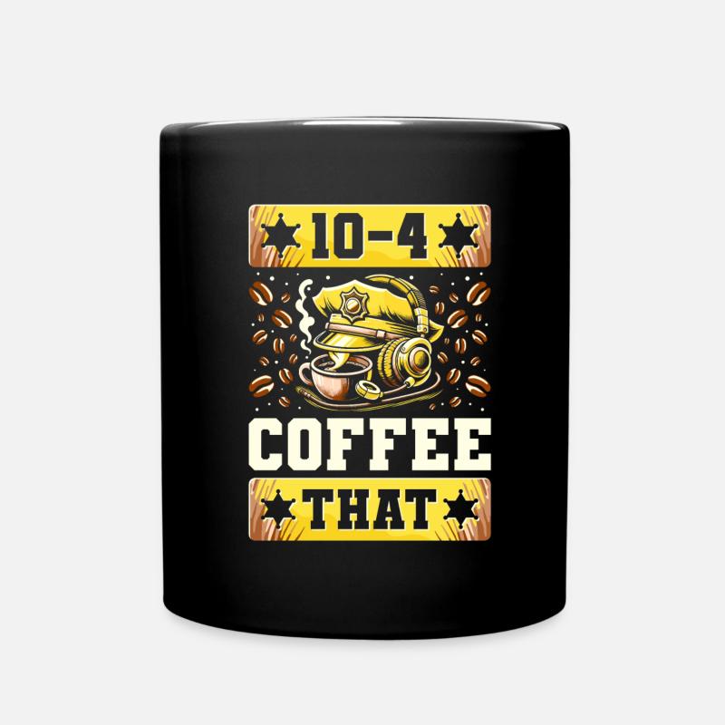 Notruf Leitstelle Einsatzzentrale - Tasse einfarbig - Schwarz