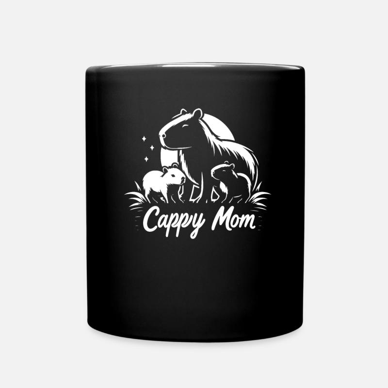 Capybara Wasserschwein Cappy Maman - Mug uni - noir