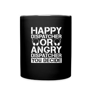 Emergency Call Control Center Operations Center - Full Colour Mug - black - Front
