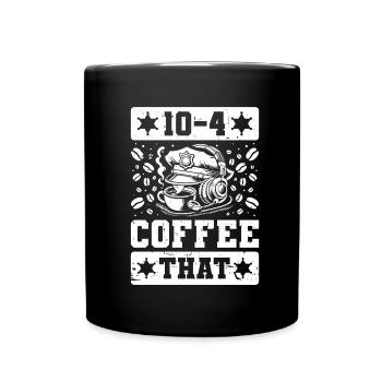 Notruf Leitstelle Einsatzzentrale - Tasse einfarbig - Schwarz - Vorne