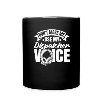 Notruf Leitstelle Einsatzzentrale - Tasse einfarbig - Schwarz - Vorne