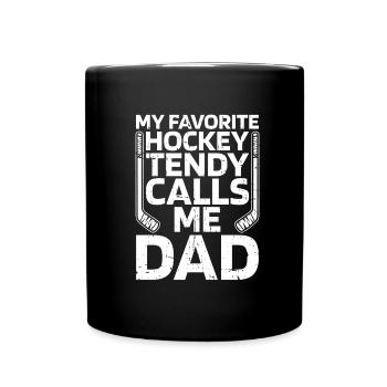 Eishockey Torwart - Tasse einfarbig - Schwarz - Vorne