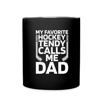 Eishockey Torwart - Tasse einfarbig - Schwarz - Vorne