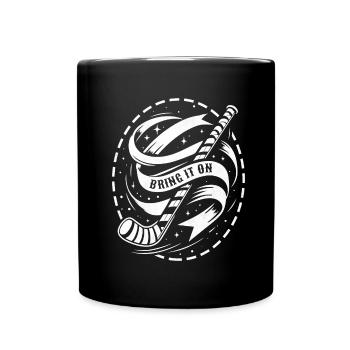 Bâton de hockey sur glace gardien de but - Mug uni - noir - Devant