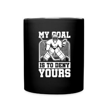Eishockey Torwart - Tasse einfarbig - Schwarz - Vorne