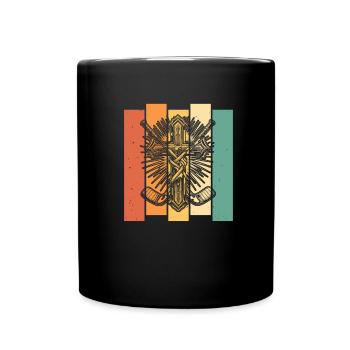 Ice Hockey Goalkeeper Christian Cross Hockey - Full Colour Mug - black - Front