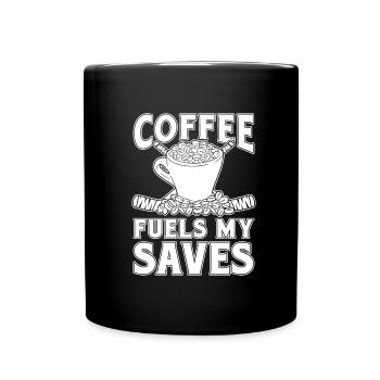 Eishockey Torwart Coffee - Tasse einfarbig - Schwarz - Vorne