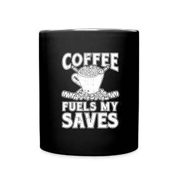 Eishockey Torwart Coffee - Tasse einfarbig - Schwarz - Vorne