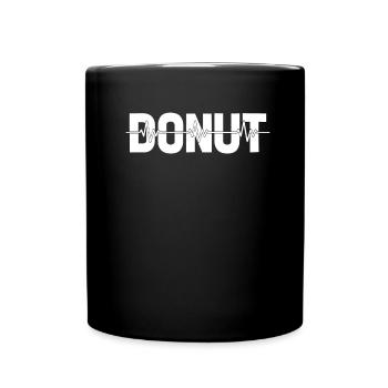 Donut Ekg Heartbeat - Mug uni - noir - Devant
