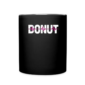Donut Ekg Heartbeat - Mug uni - noir - Devant