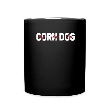 Chien de maïs Corndog Ekg Heartbeat - Mug uni - noir - Devant