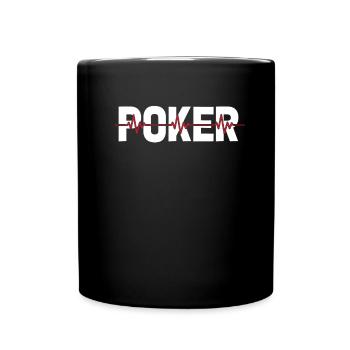 Poker Ekg Heartbeat - Tasse einfarbig - Schwarz - Vorne