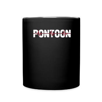 Pontonboot Ekg Heartbeat - Tasse einfarbig - Schwarz - Vorne