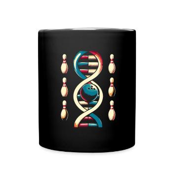 Bowling Bowlen Bowler Its In My Dna - Tasse einfarbig - Schwarz - Vorne