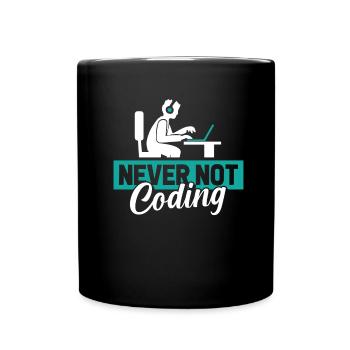 Developer, Coder, Programmer - Full Colour Mug - black - Front