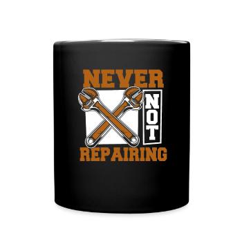 Car mechanic - Full Colour Mug - black - Front