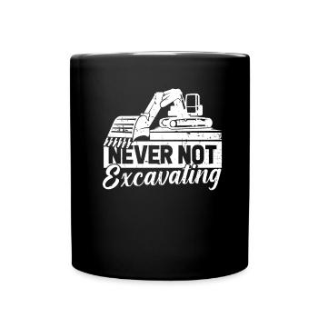 Excavator Driver - Full Colour Mug - black - Front