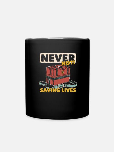 Rettungsdienst Sanitäter Rettungssanitäter - Tasse einfarbig - Schwarz