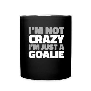 Eishockey Torwart - Tasse einfarbig - Schwarz - Vorne