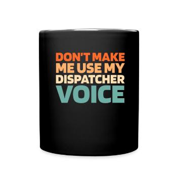 Emergency Call Control Center Operations Center - Full Colour Mug - black - Front