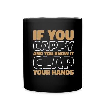 Capybara Wasserschwein - Tasse einfarbig - Schwarz - Vorne