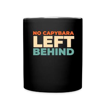 Capybara Wasserschwein - Tasse einfarbig - Schwarz - Vorne