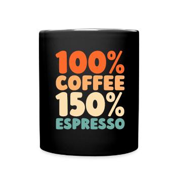 Coffee Espresso - Full Colour Mug - black - Front