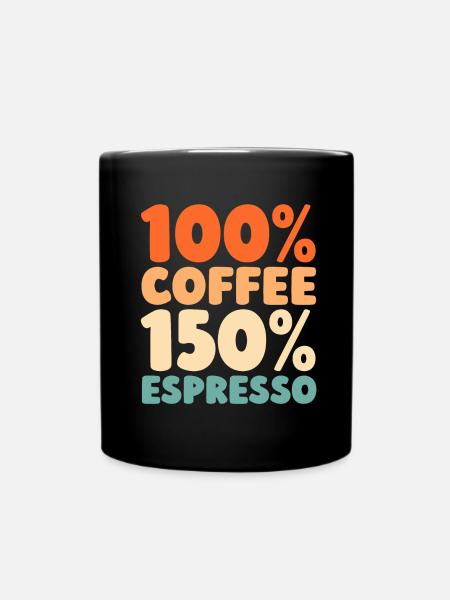 Kaffee Espresso - Tasse einfarbig - Schwarz