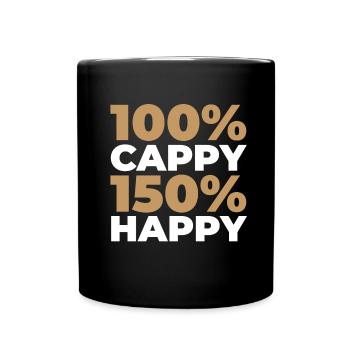 Capybara Wasserschwein - Tasse einfarbig - Schwarz - Vorne