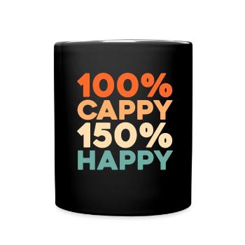 Capybara Wasserschwein - Tasse einfarbig - Schwarz - Vorne